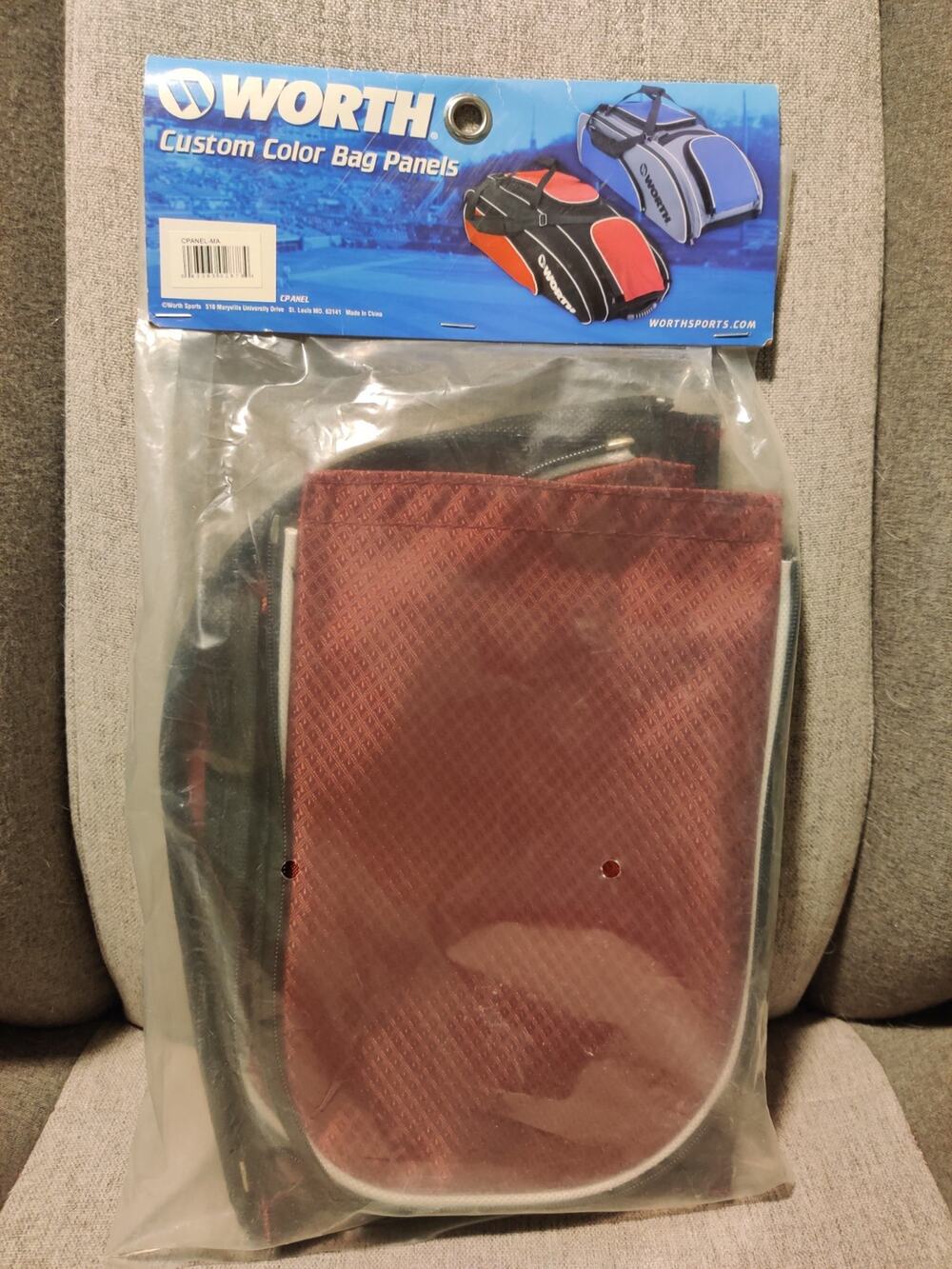 Worth Custom Color Bag Panels Maroon - Fits Worth Bags CBAG & CBAGW Softball